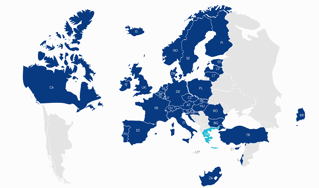 Eurostars map