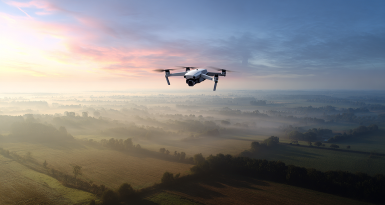 Drone over landskab